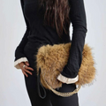 Cozy Winter Luxury: Faux Fur Versatile Chain Shoulder Bag