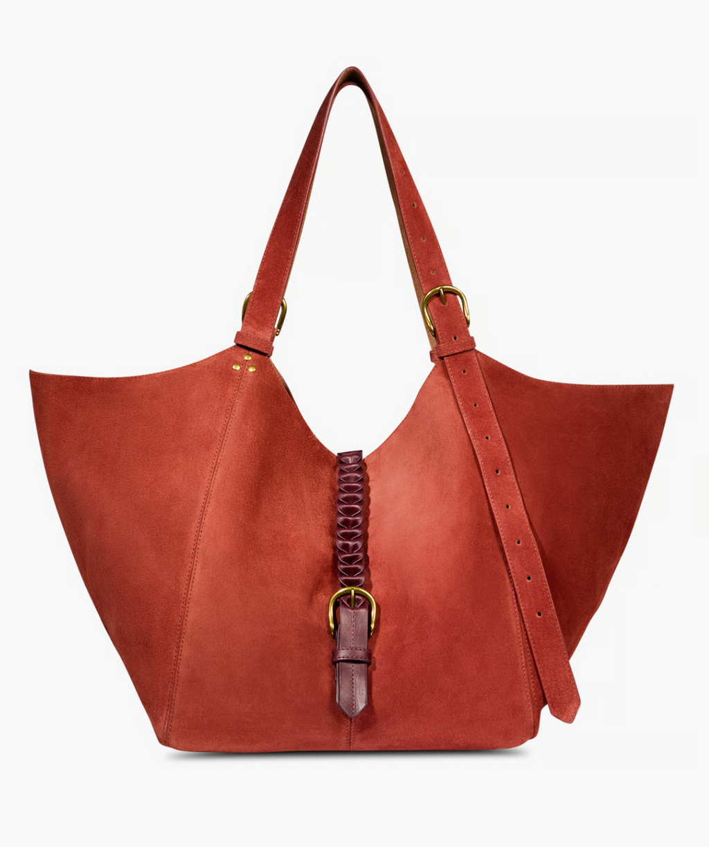 Genuine Leather Shopper - Black & Bronze