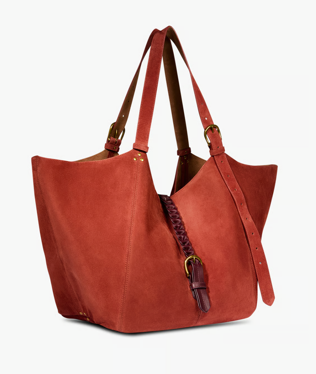 Genuine Leather Shopper - Black & Bronze
